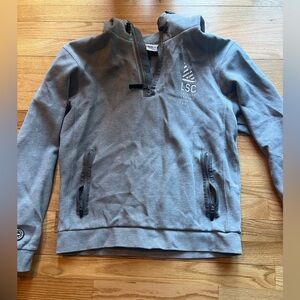 Heather Gray Lacoste Hoodie Sweatshirt with Zip